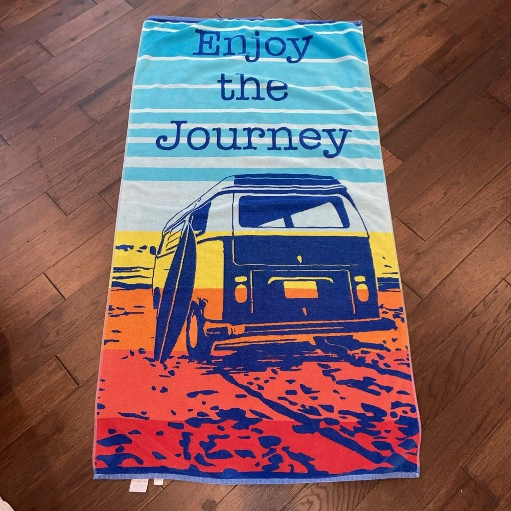 Vintage Resort Living Beach Towel Enjoy The Journey 36